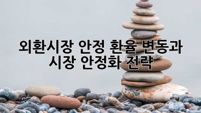외환시장 안정: 환율 변동과 시장 안정화 전략