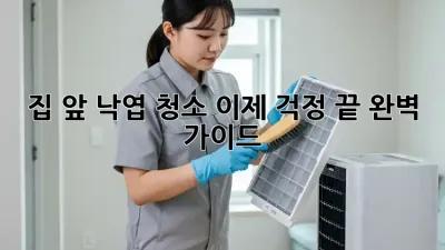 집 앞 낙엽 청소, 이제 걱정 끝! 완벽 가이드